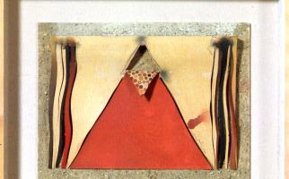1976. Pirámide 2. Tècnica mixta sobre fusta 41 x 50 x 6 cm. Col·lecció Bassat (Privat)