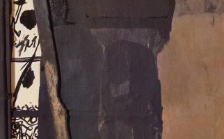 1969-70. L'Estaca. Oli i collage sobre tela 145x110 cm. Col·lecció particular (Privat)
