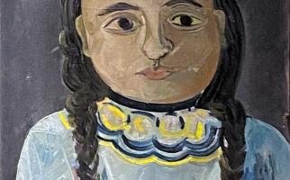 1954. Nena. Oli sobre fusta, 60,5x29,8 cm. Col. Museu de Valls (Privat)
