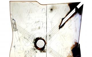 Sente tiÌtol 1998, Tecnica mixta sobre fusta 200x200cm (Privat)