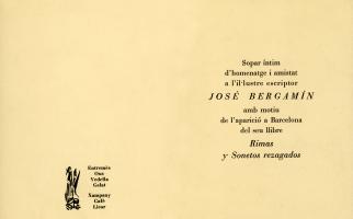 Sopar homentage a José Bergamin