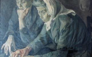 1946. Les mans. Oli 160x1,10 cm. Col·leccioÌ Pere EliÌes, Barcelona (Privat)